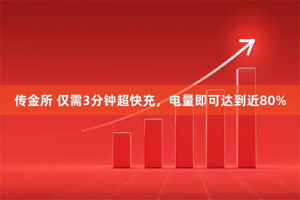传金所 仅需3分钟超快充，电量即可达到近80%